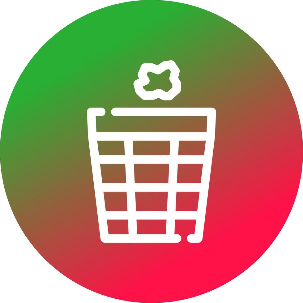 Trash Bin Creative Icon Design vector