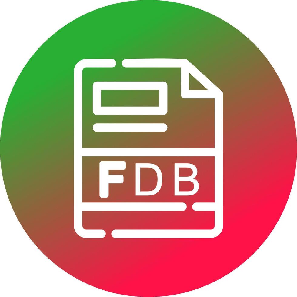 fdb creativo icono diseño vector