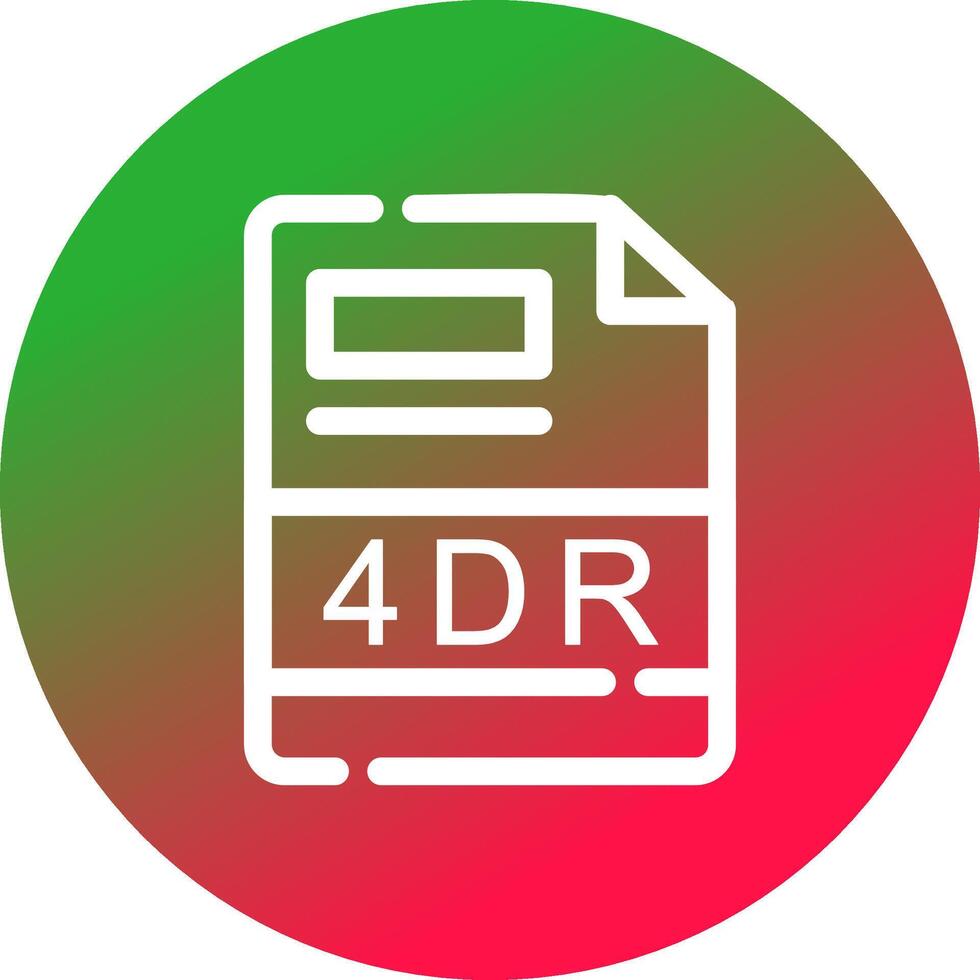 4DR Creative Icon Design vector