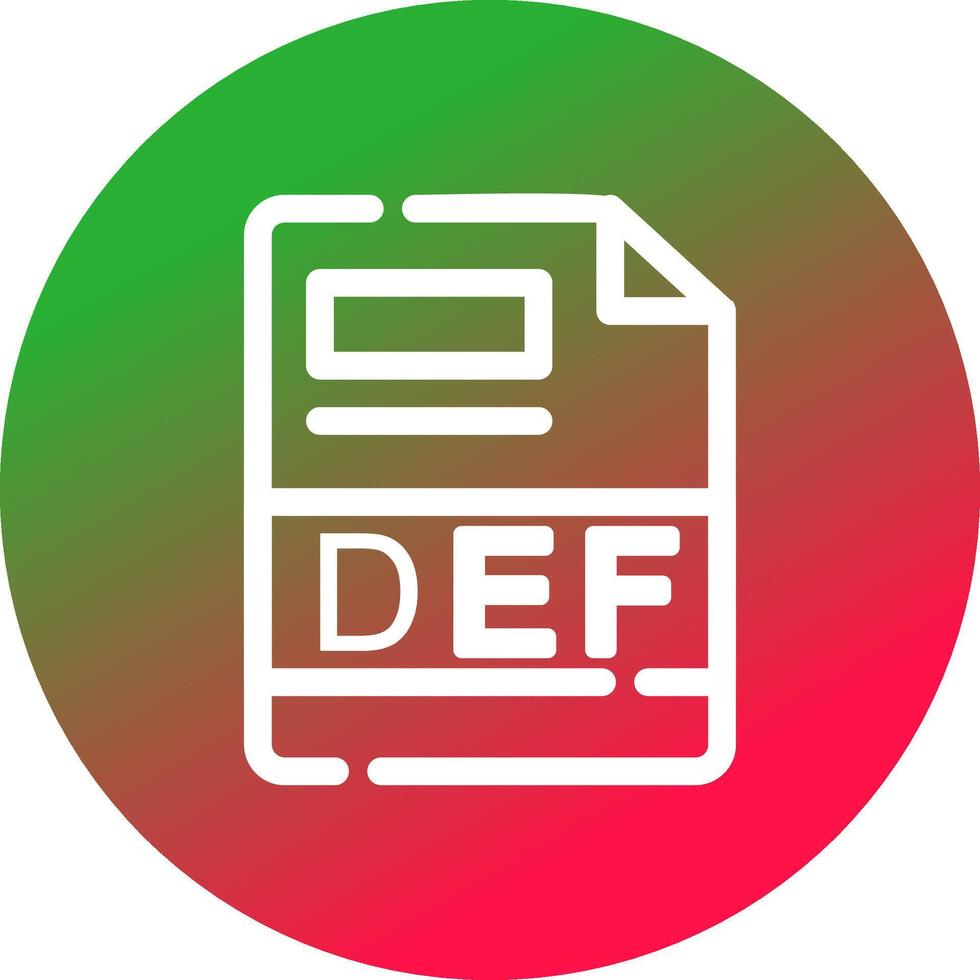 DEF Creative Icon Design vector