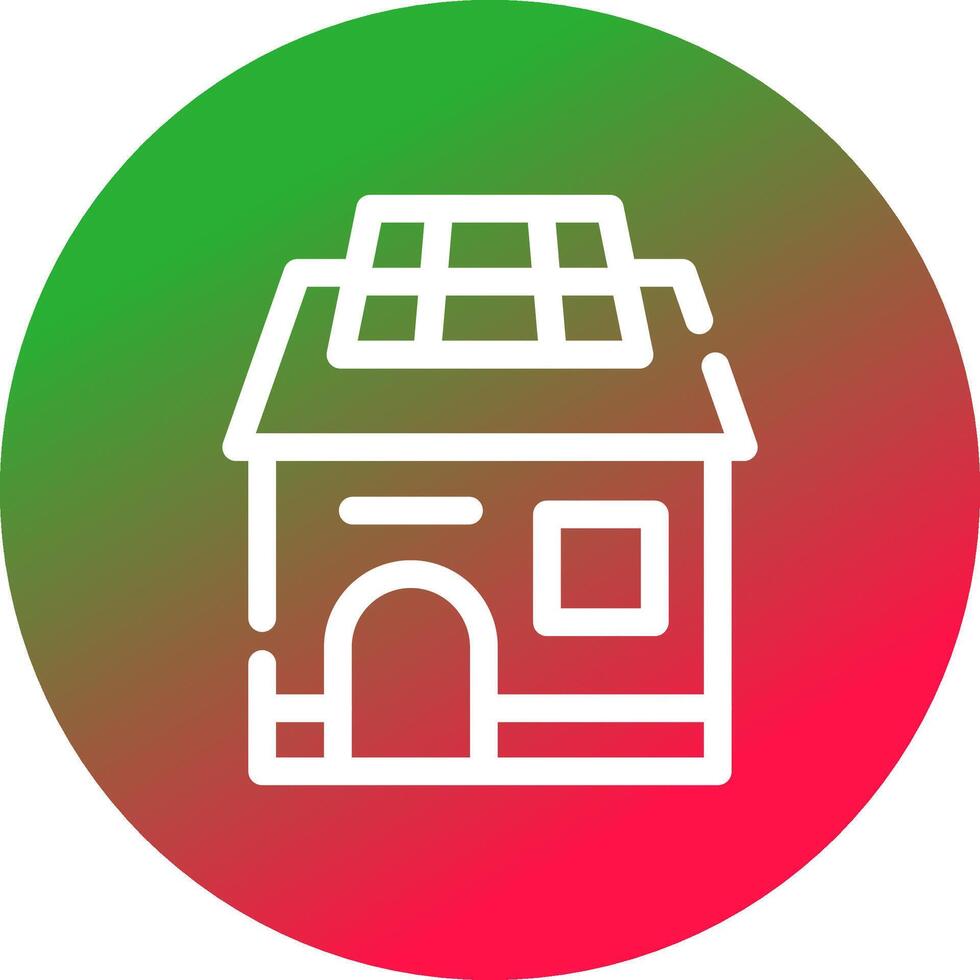 Solar House Creative Icon Design vector