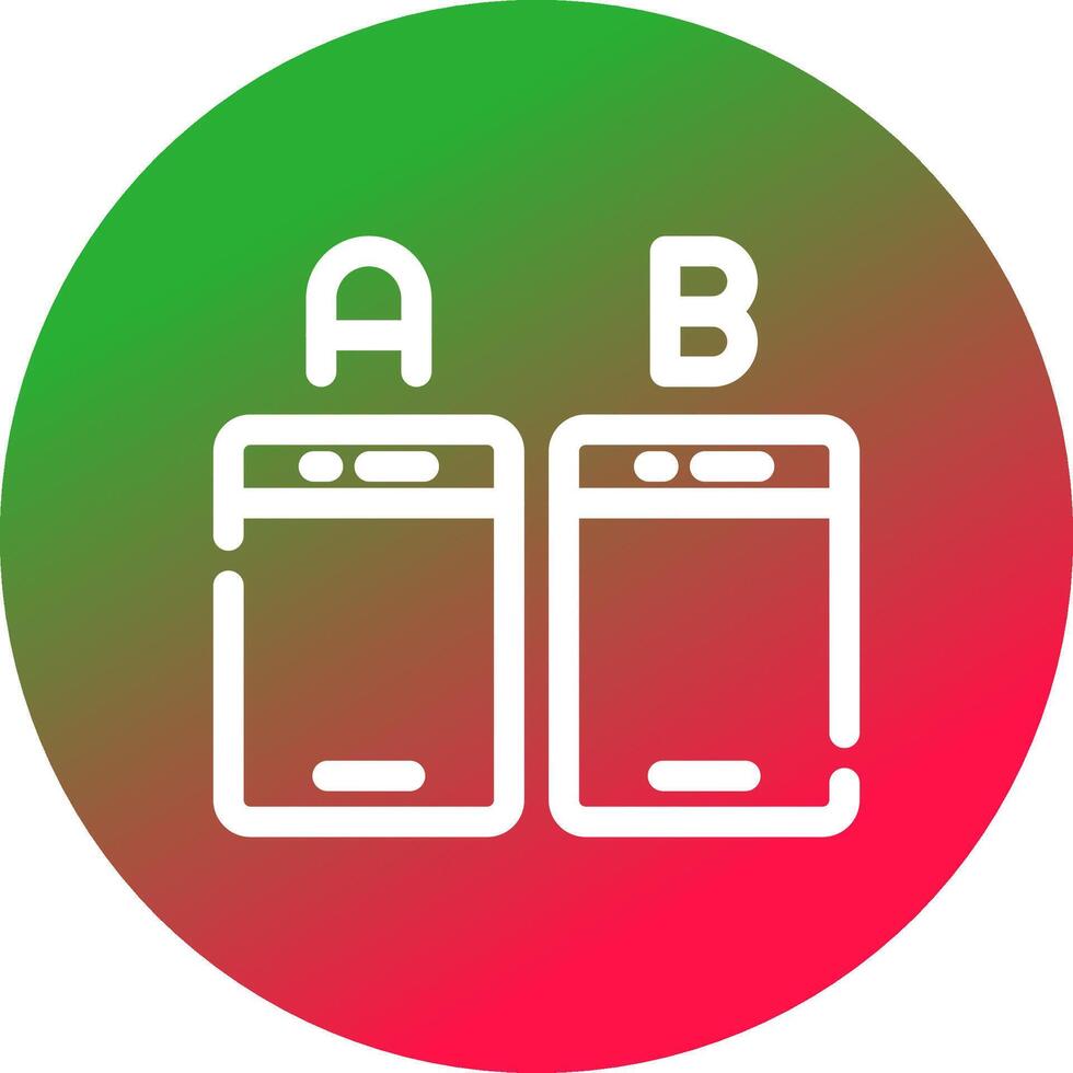 Ab Testing Creative Icon Design vector