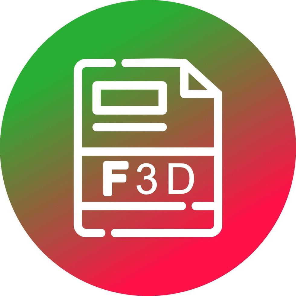 F3D Creative Icon Design vector