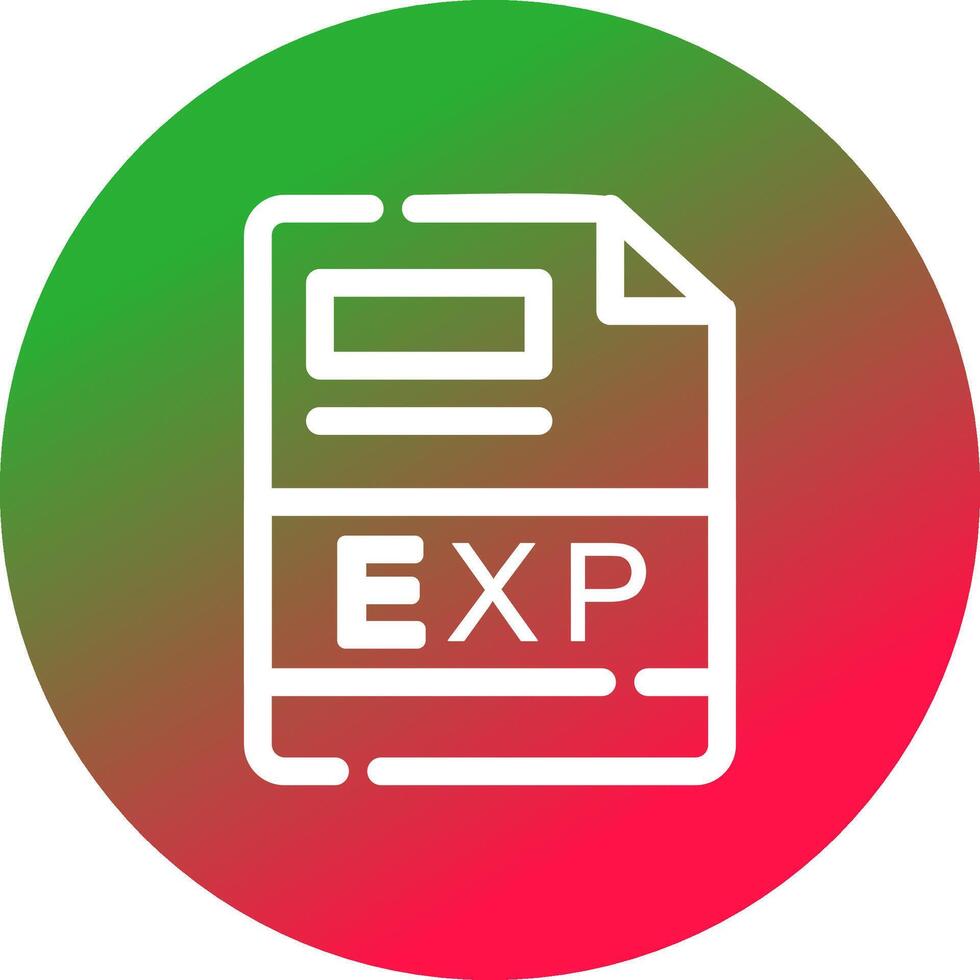 EXP Creative Icon Design vector