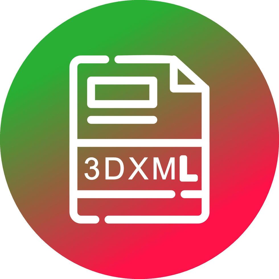 3DXML Creative Icon Design vector