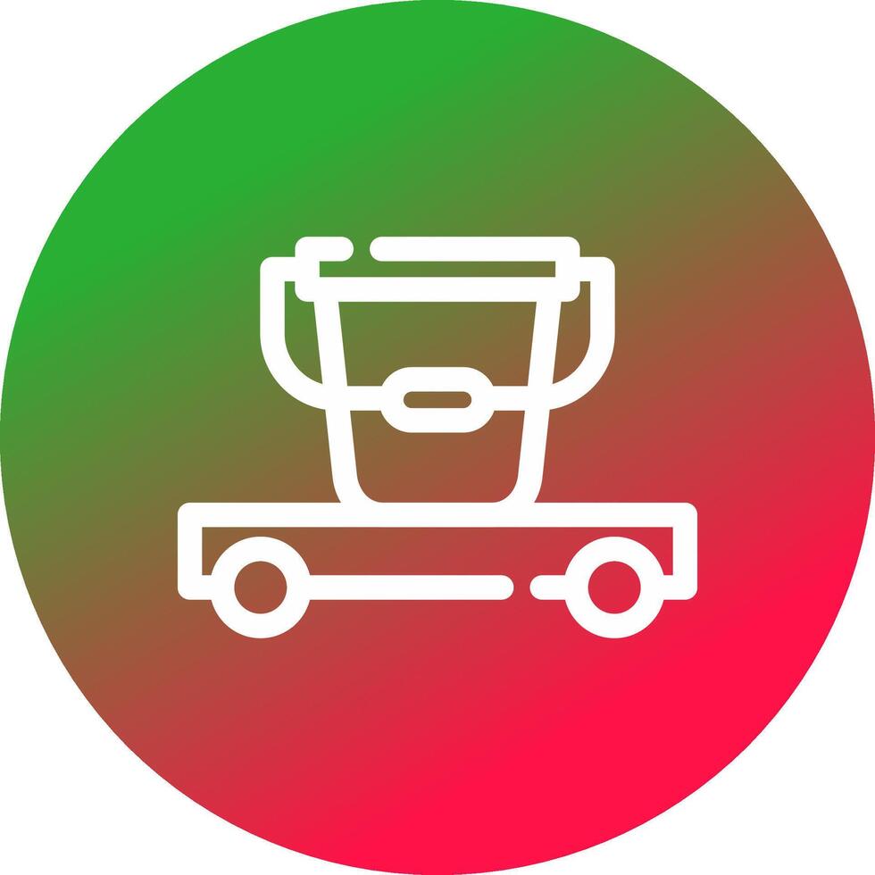 Cleaning Cart Creative Icon Design vector