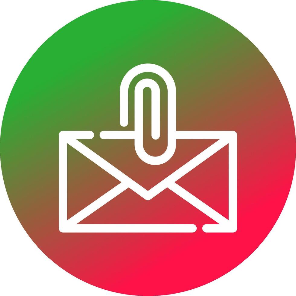 Attach File Email Creative Icon Design vector