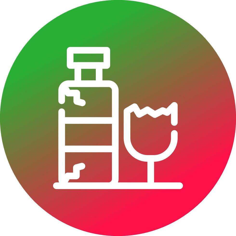 Glass Bottle Creative Icon Design vector