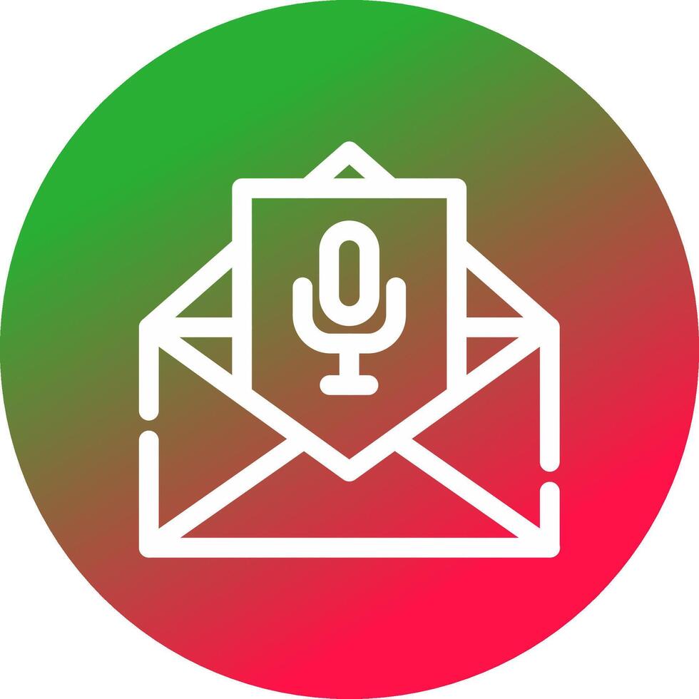 Voice Email Creative Icon Design vector