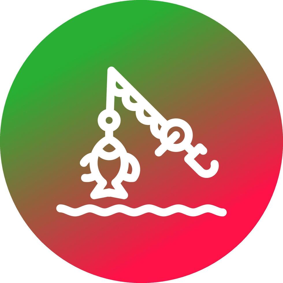 Lake Fishing Creative Icon Design vector