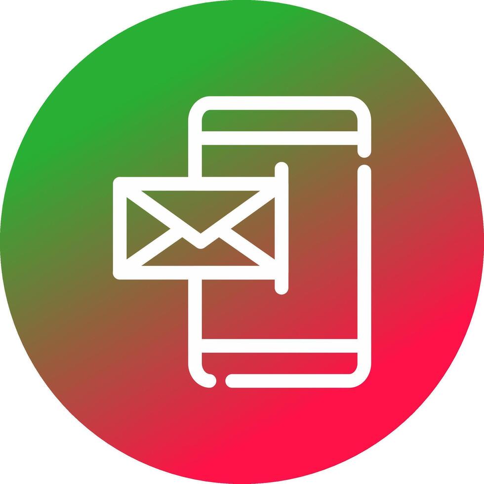 Mobile Email Creative Icon Design vector