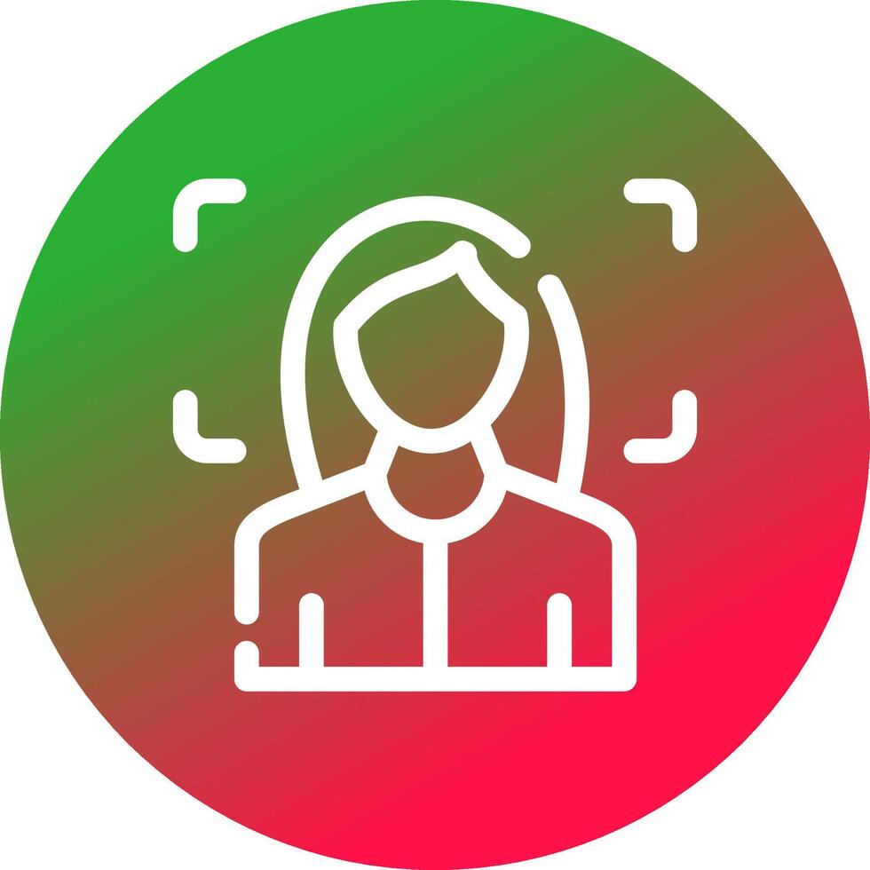 Facial Recognition Creative Icon Design vector