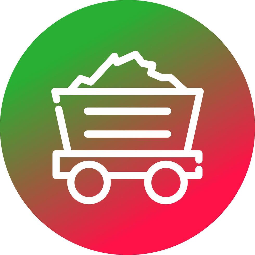 Mine Cart Creative Icon Design vector