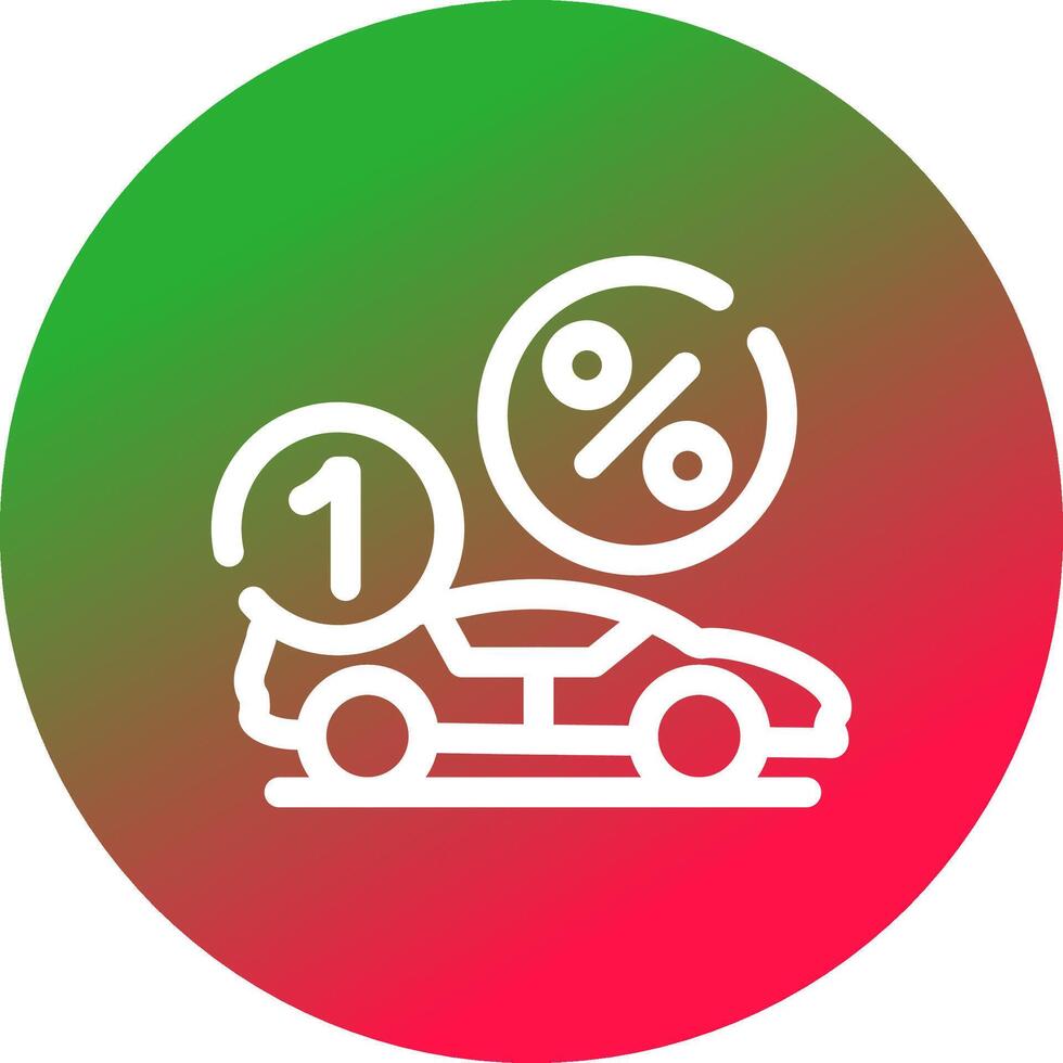 First Car Discount Creative Icon Design vector