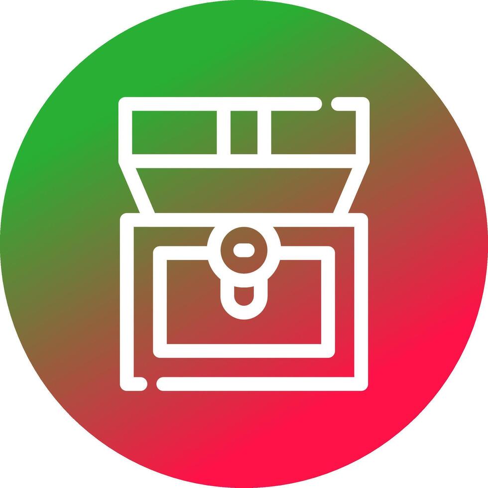 Treasure Chest Creative Icon Design vector