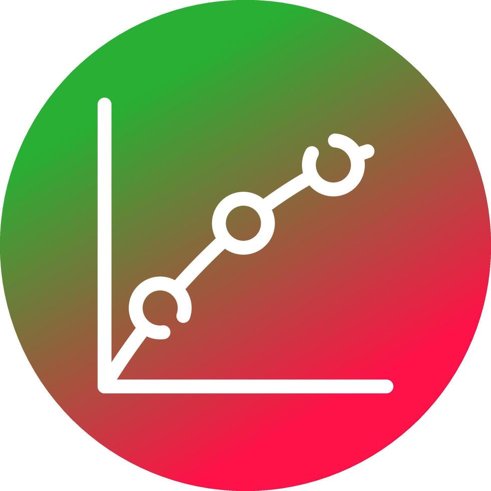 Marked Scatter With Straight Lines Creative Icon Design vector