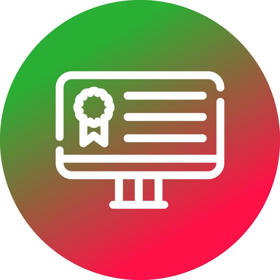 Online Certificate Creative Icon Design vector