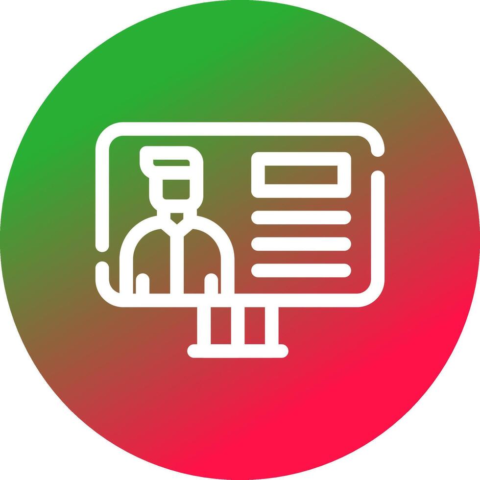 Online Lecture Creative Icon Design vector
