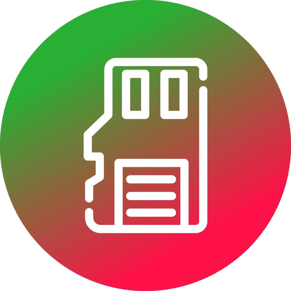 Sd Card Creative Icon Design vector