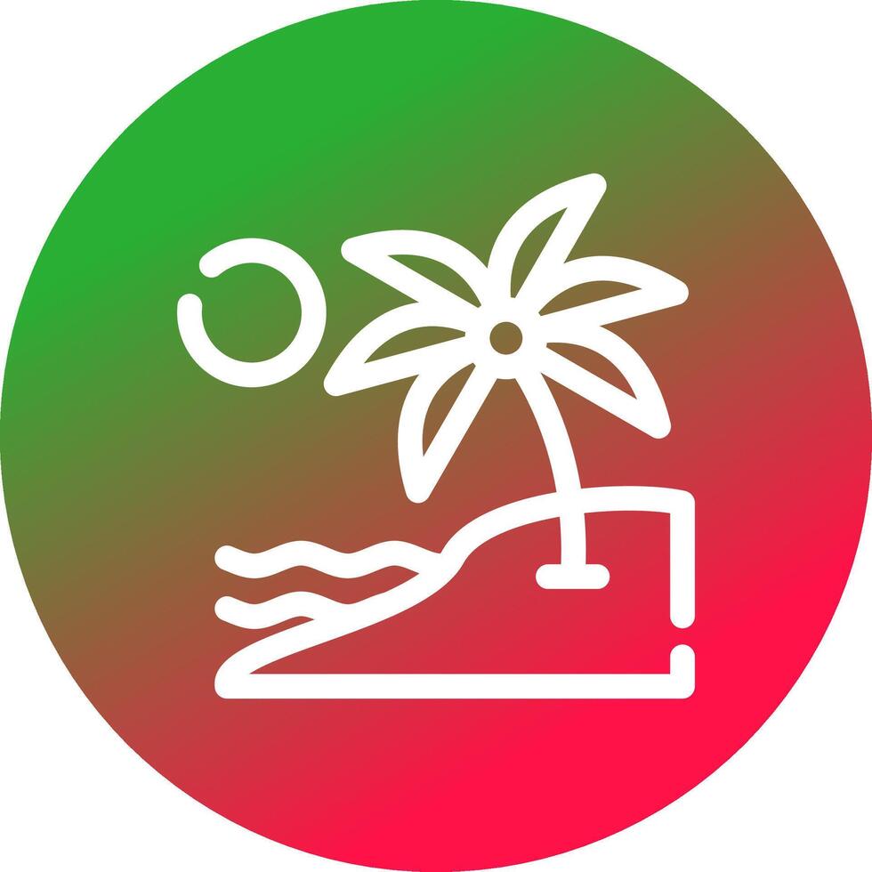 Island Landscape Creative Icon Design vector