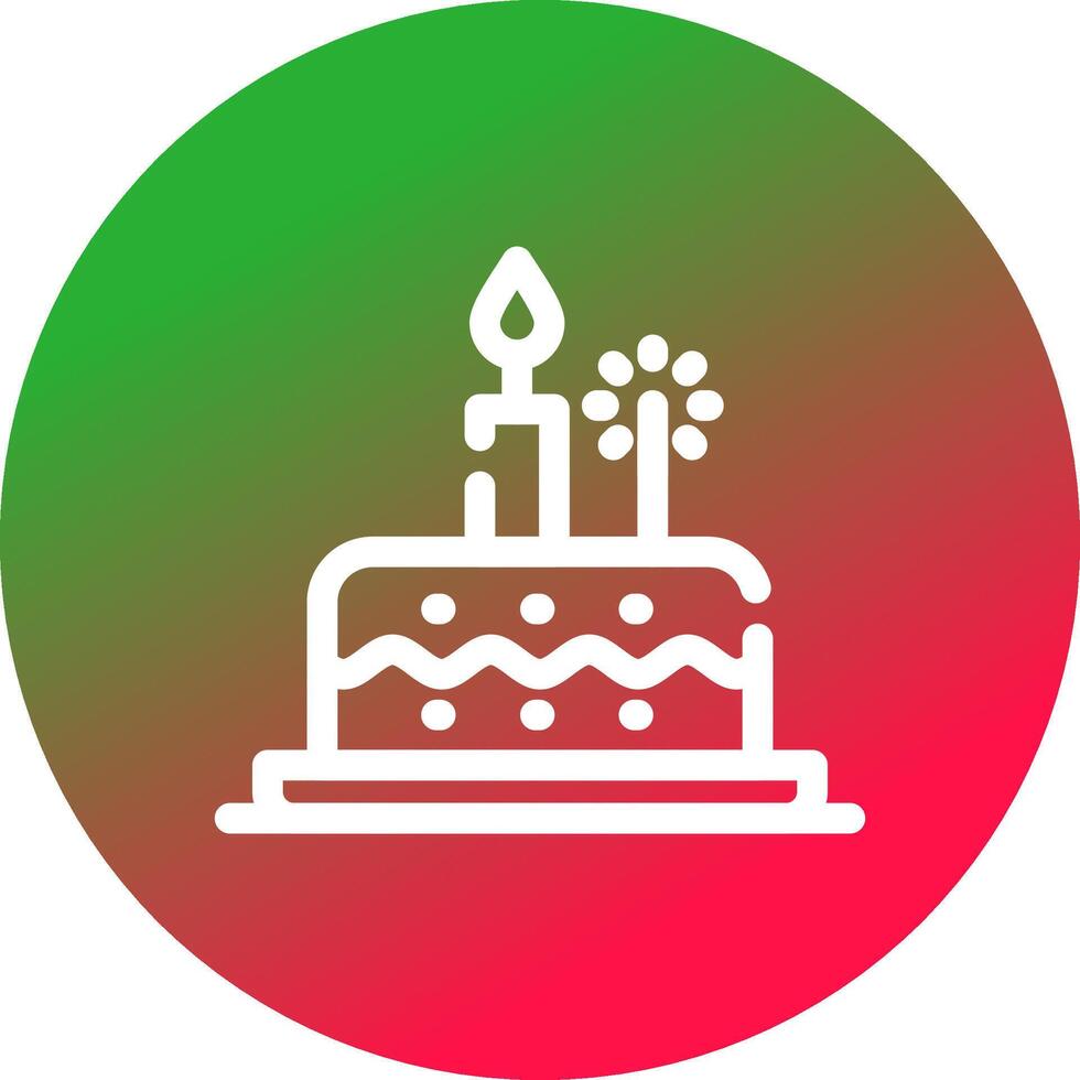 diseño de icono creativo de pastel de cumpleaños vector