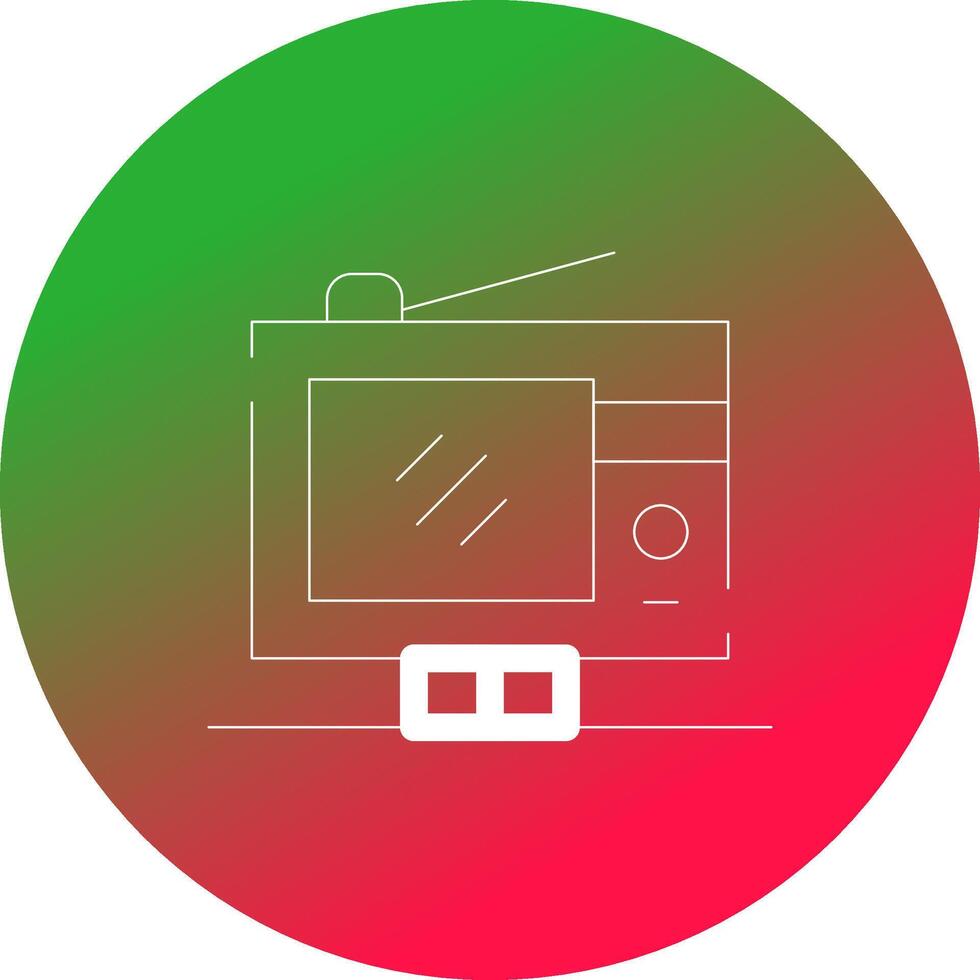 Digital Television Creative Icon Design vector