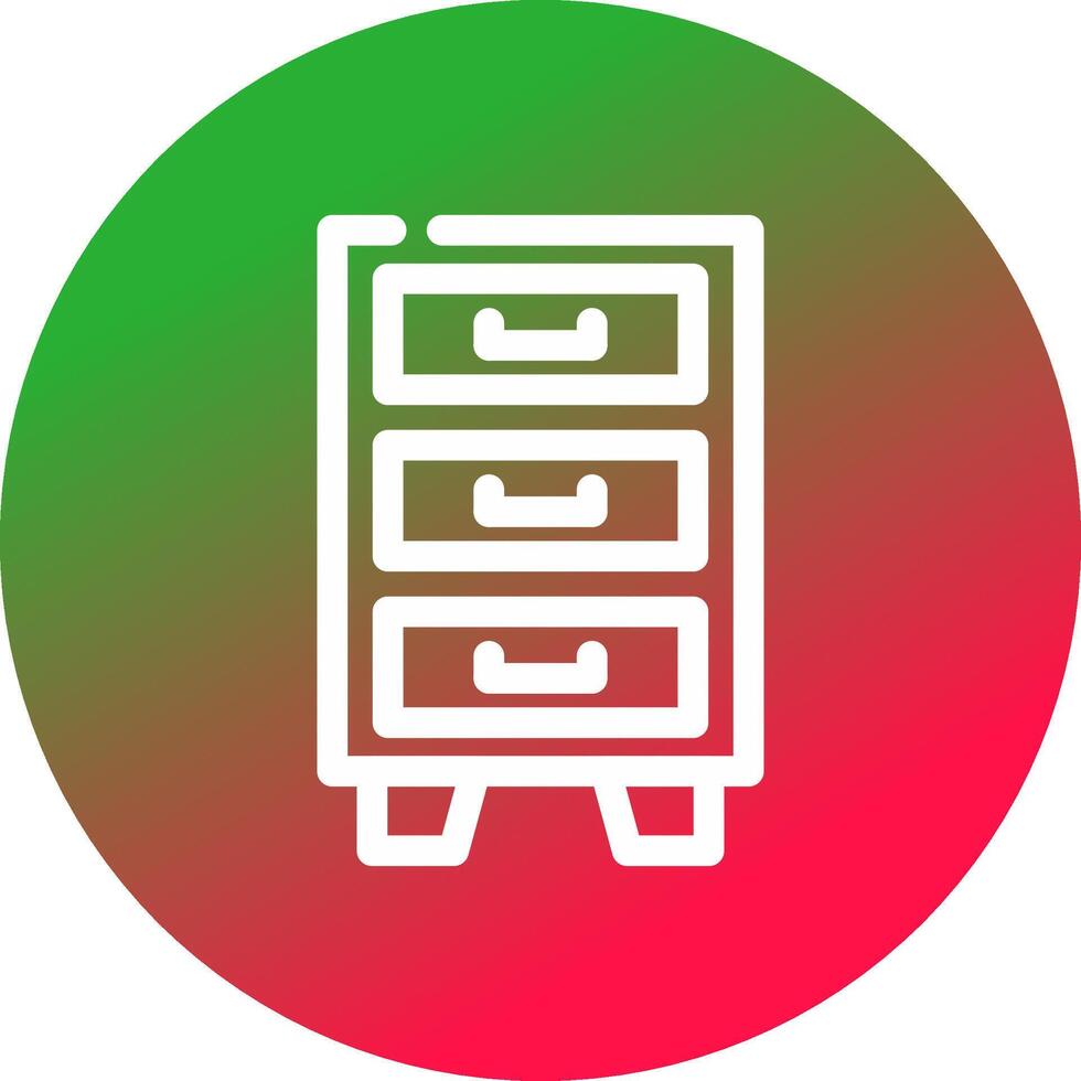 Filing Cabinet Creative Icon Design vector