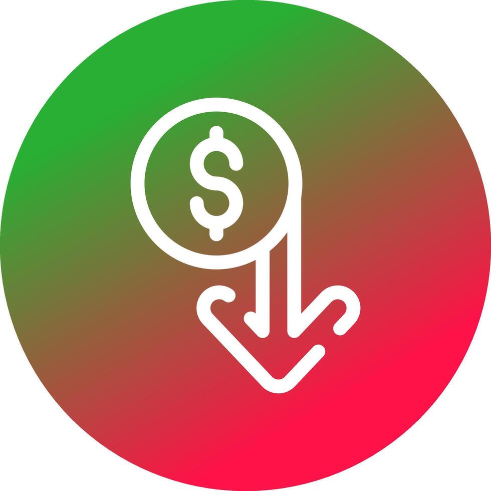 Capitalized Cost Reduction Creative Icon Design vector