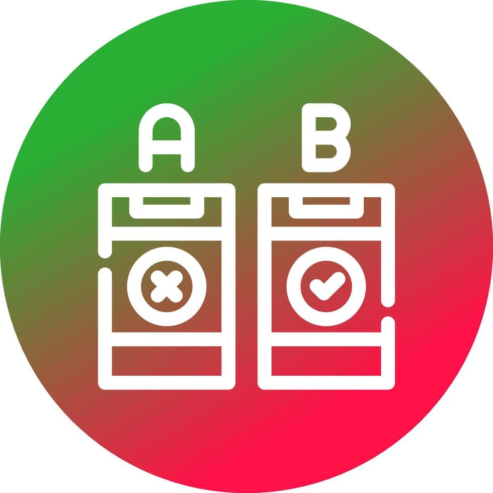 AB Testing Creative Icon Design vector