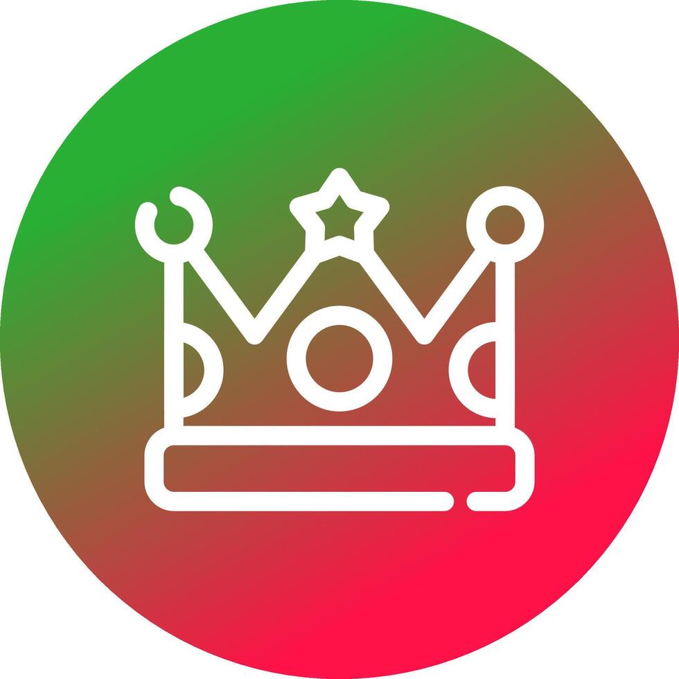 Crown 89 - Line Gradient Circle vector