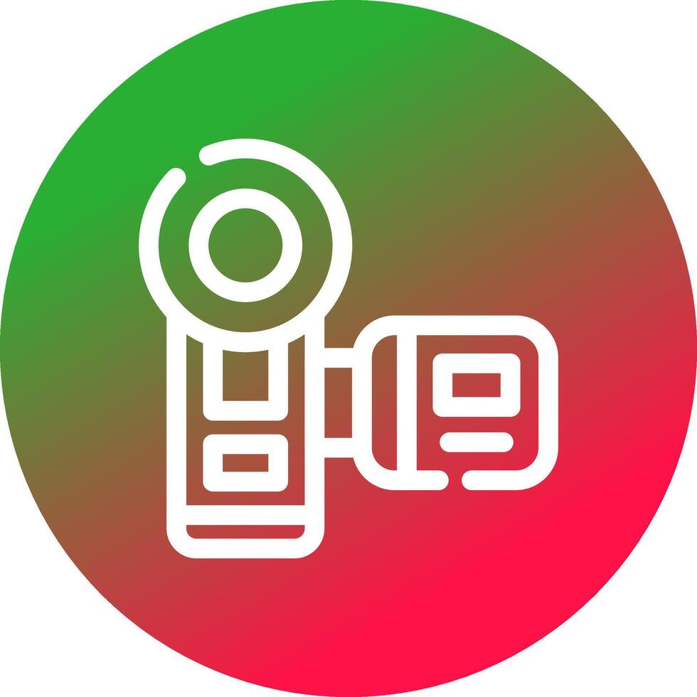 Video Camera 89 - Line Gradient Circle vector