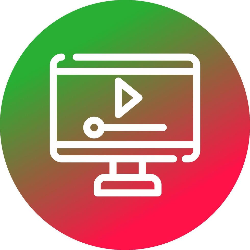 Video Player Creative Icon Design vector