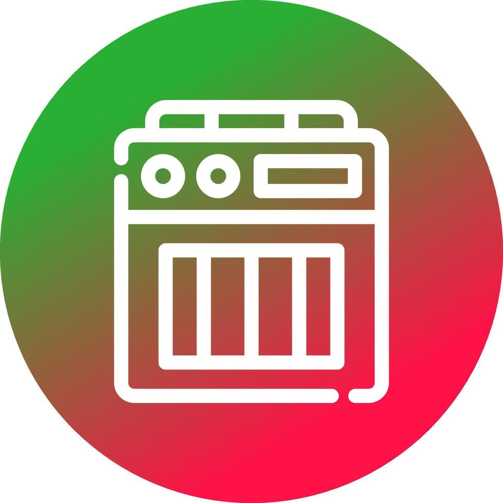 Amplifier Box Creative Icon Design vector