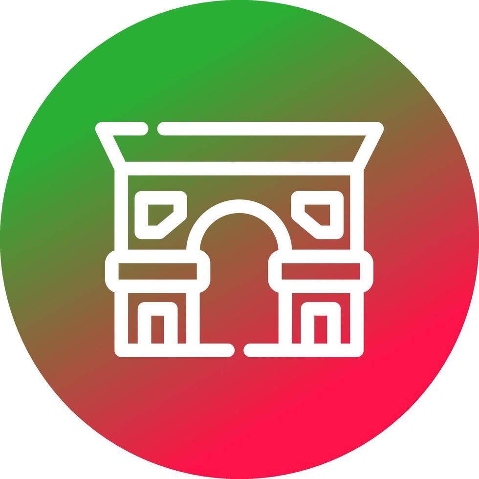 Arc De Triomphe Creative Icon Design vector