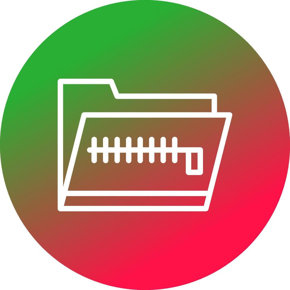 Zip Folder Creative Icon Design vector