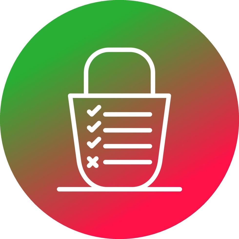 Bucket List Creative Icon Design vector