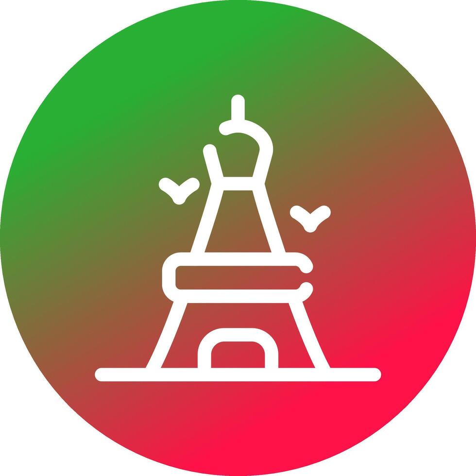 Eiffel Tower Creative Icon Design vector