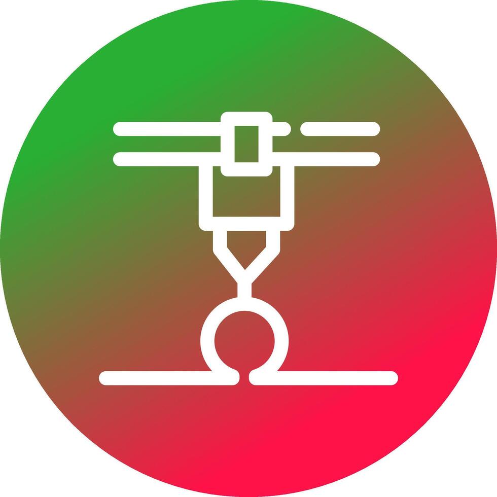 3d Printer Creative Icon Design vector