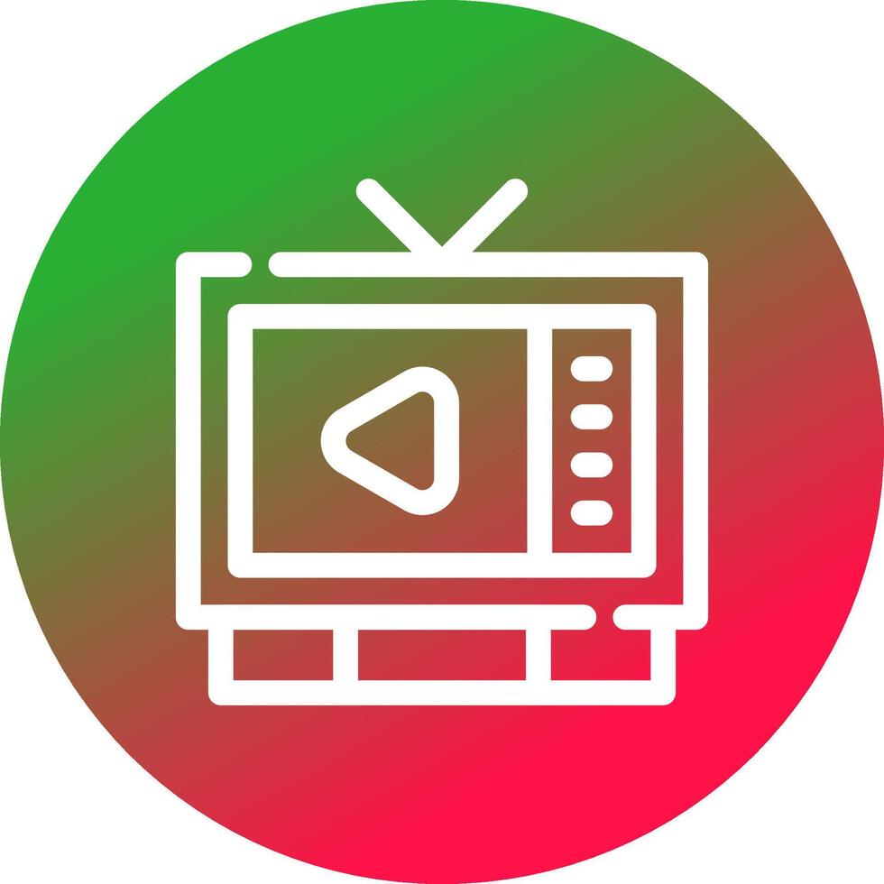 Watching TV Creative Icon Design vector