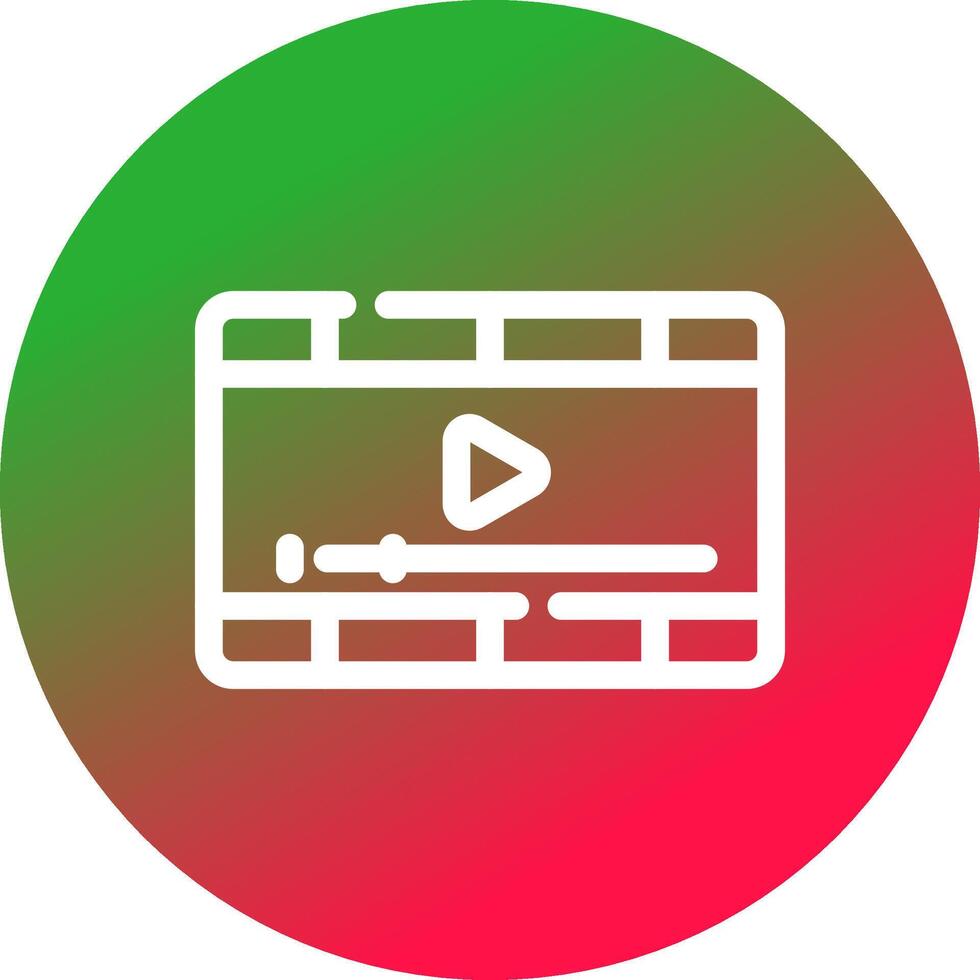 Video Player Creative Icon Design vector