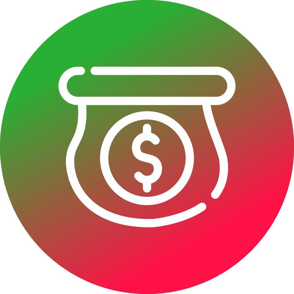 Money Bag Creative Icon Design vector