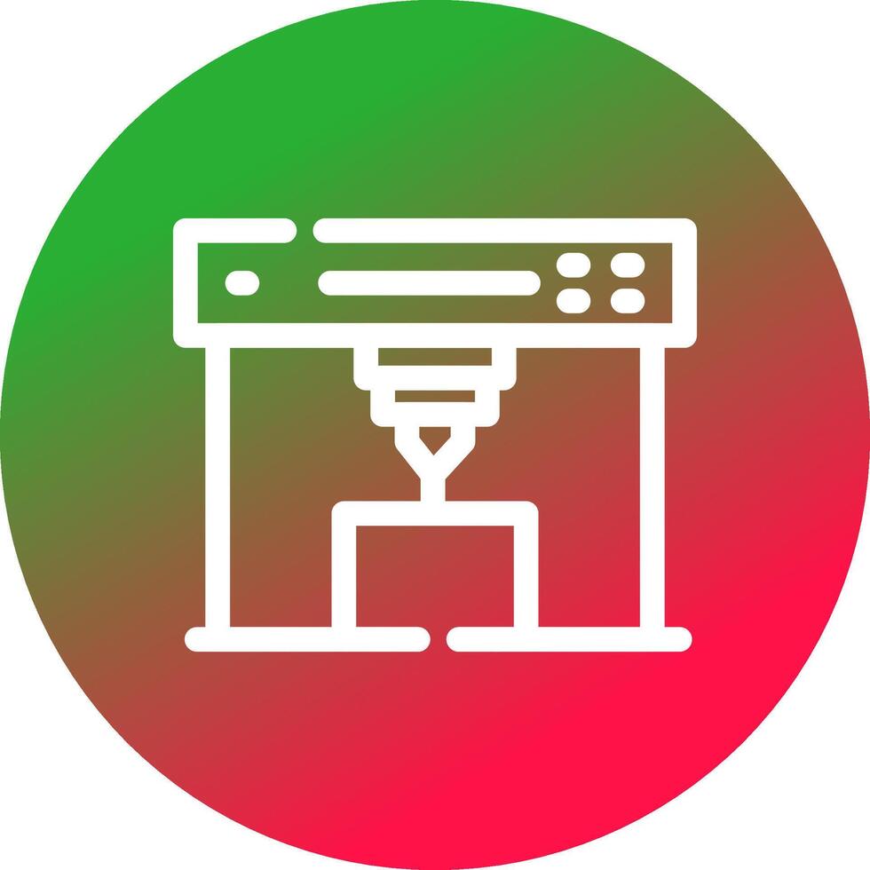 3d Printer Creative Icon Design vector