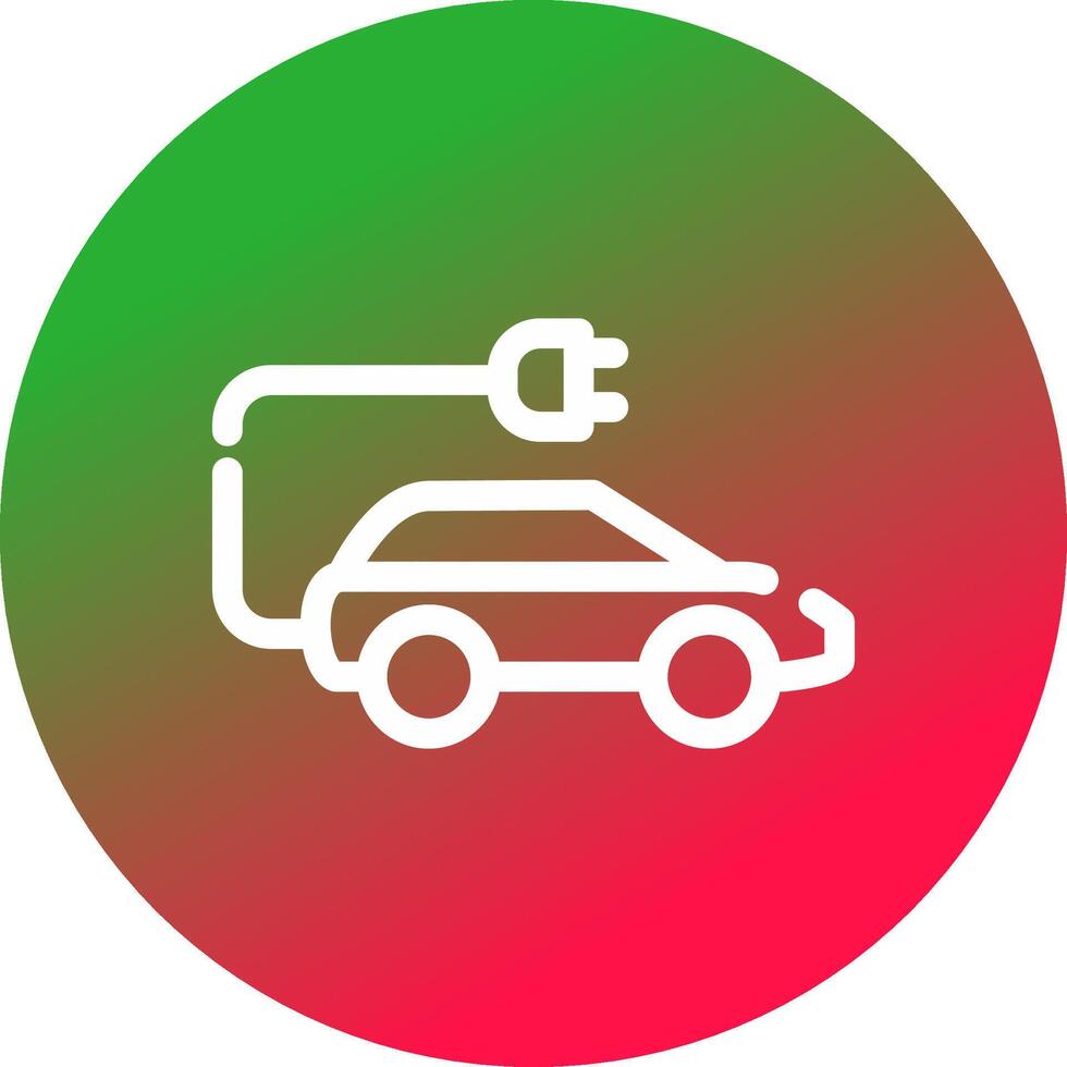 Electric Car Creative Icon Design vector