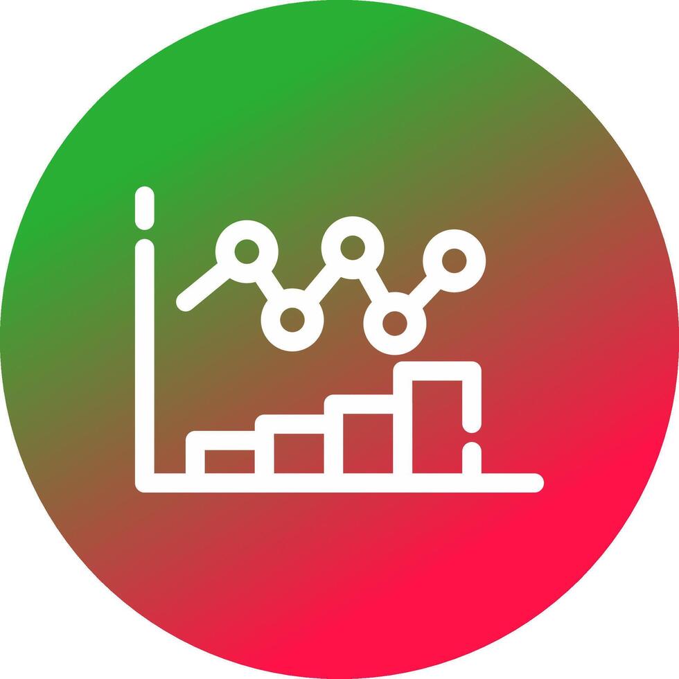 Bar Chart Creative Icon Design vector