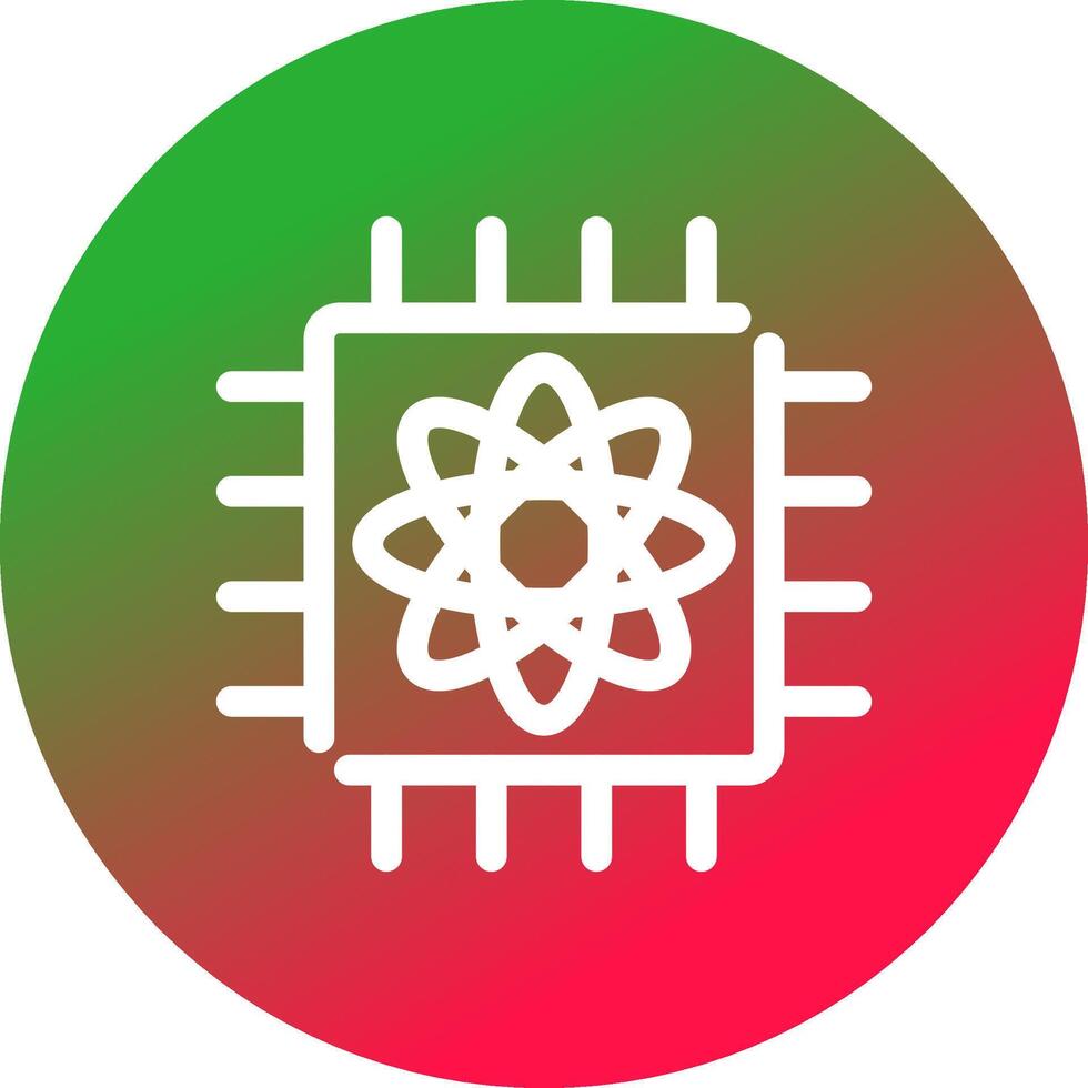 Quantum Computer Creative Icon Design vector