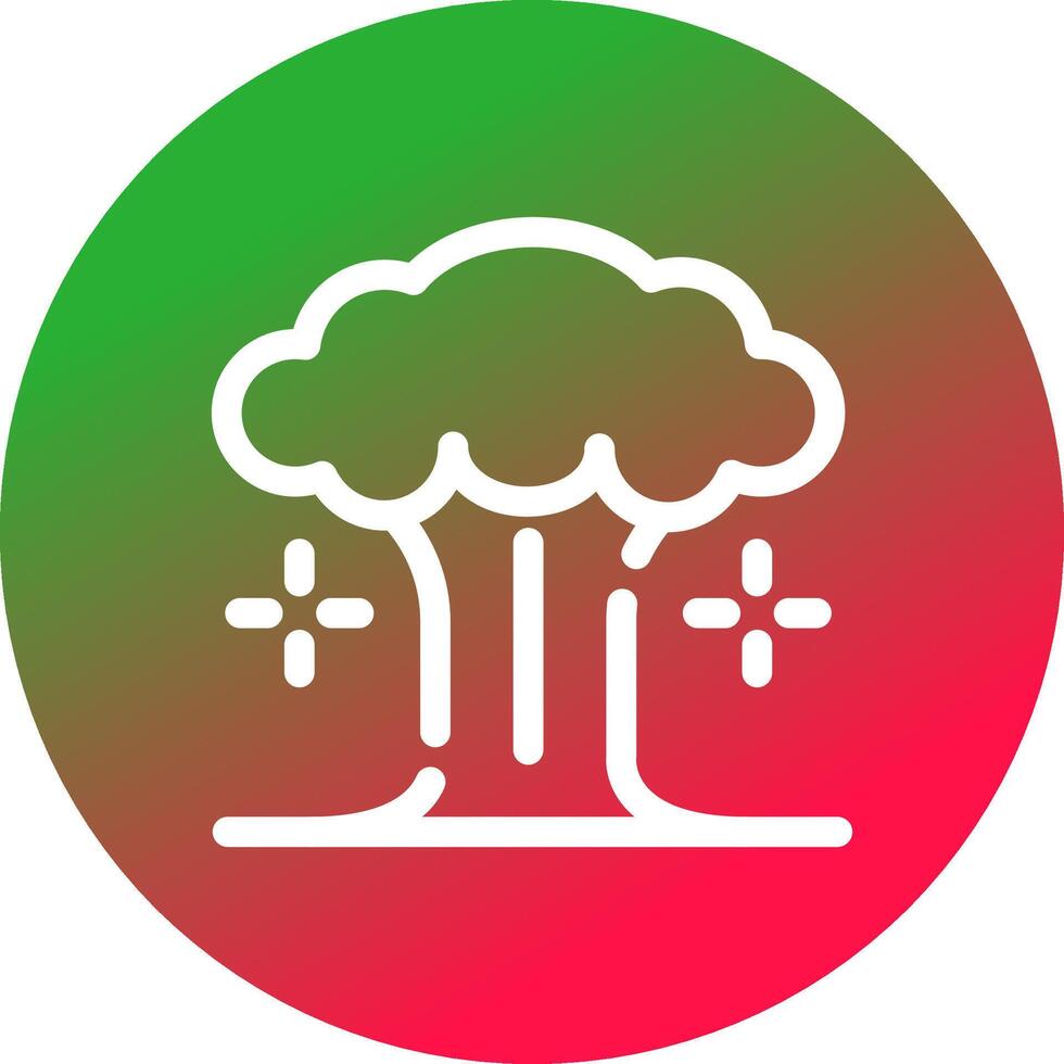 Nuclear Explosion Creative Icon Design vector