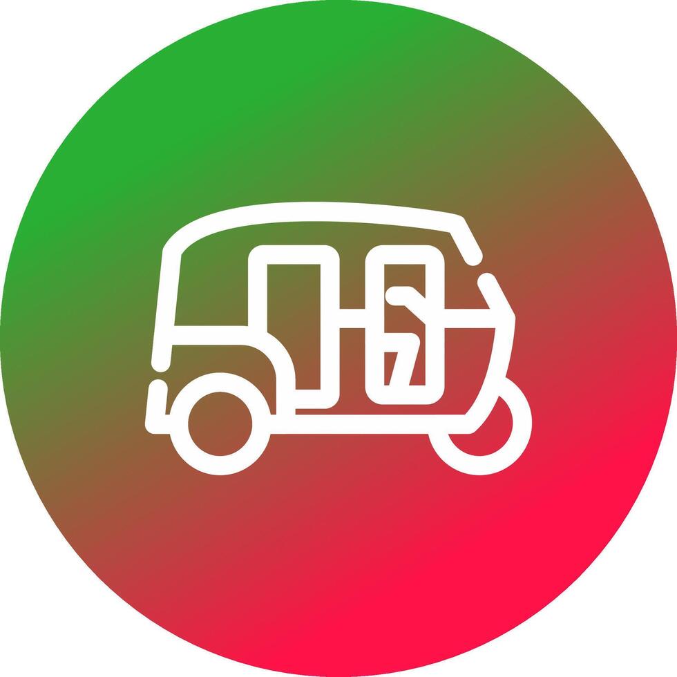 diseño de icono creativo de rickshaw vector