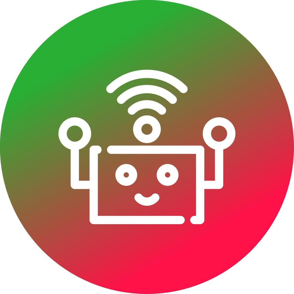 Robot Assistant Creative Icon Design vector