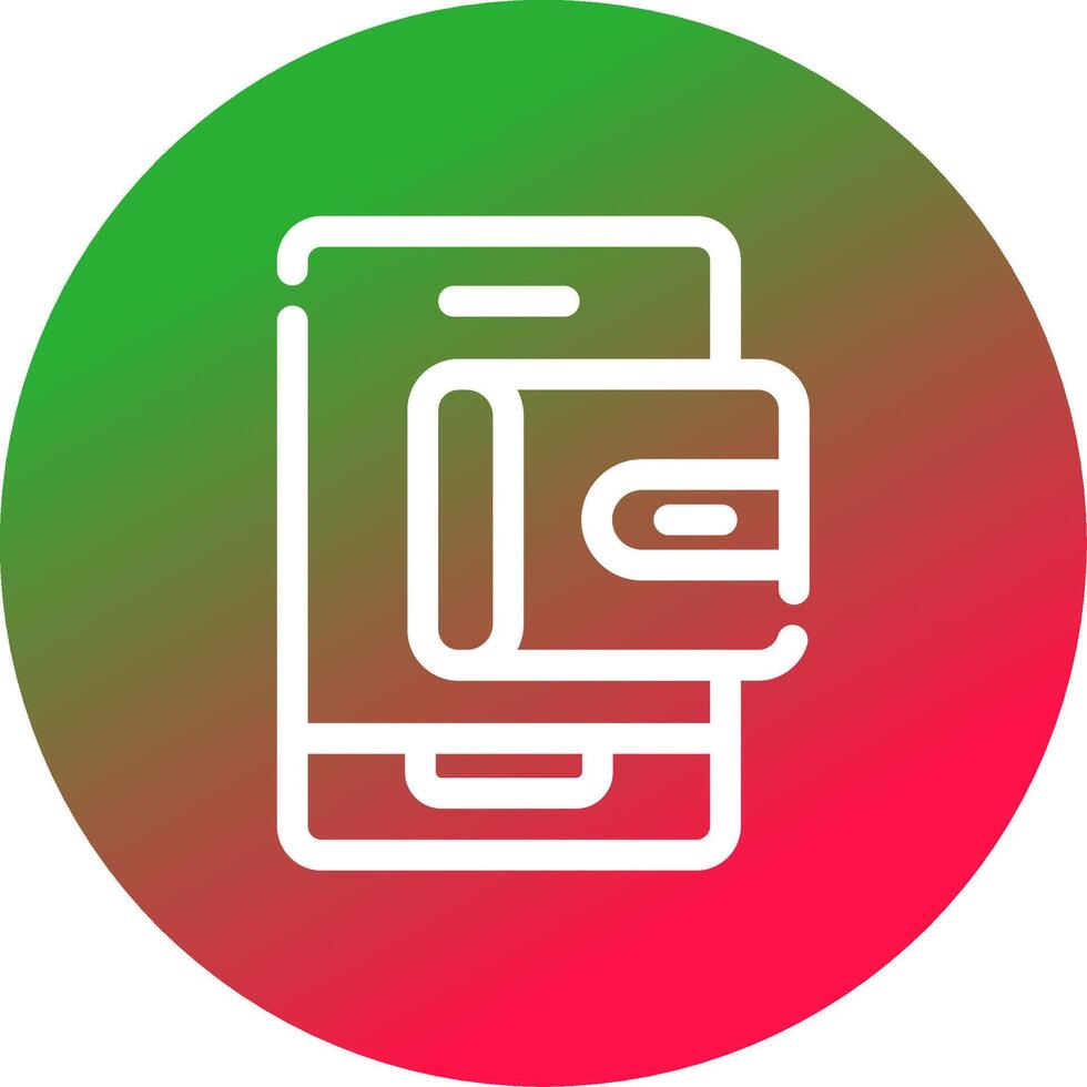 Mobile Wallet Creative Icon Design vector