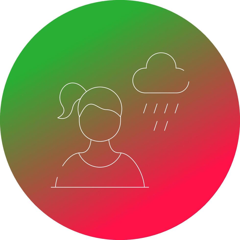Depressed Creative Icon Design vector